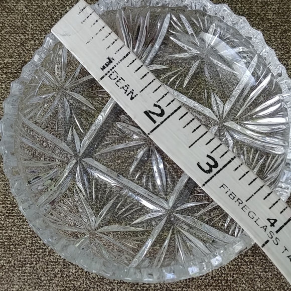 Vintage, set of 8 Polish crystal small plates. Great for olives, nuts..... - Picture 4 of 5